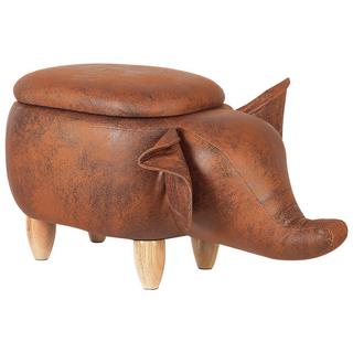 Beliani Repose-pied en Cuir PU Moderne ELEPHANT  