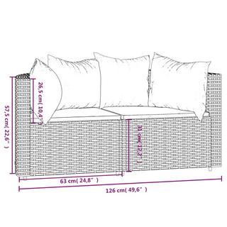 VidaXL Ecksofa poly-rattan  