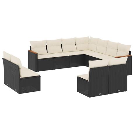 VidaXL set divano da giardino Polirattan  