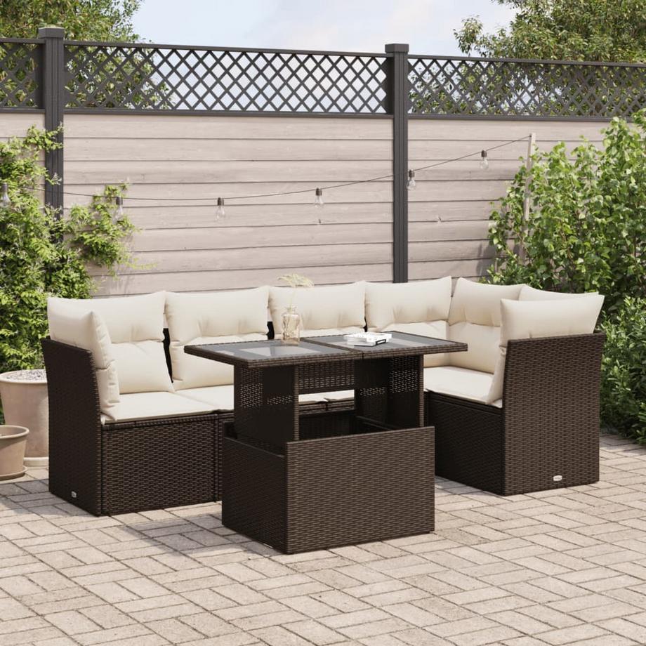 VidaXL Ensemble de canapés de jardin rotin synthétique  