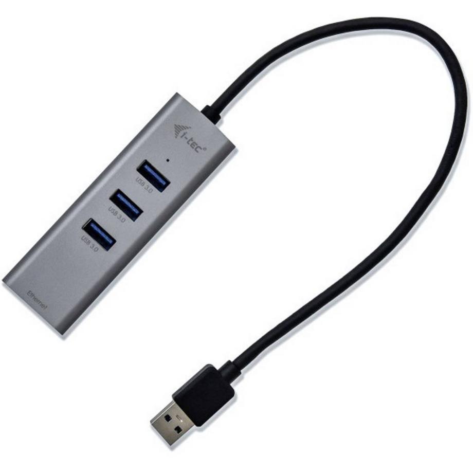 i-tec  USB 3 Metal 3-Port HUB mit Gigabit Ethernet Adapter 