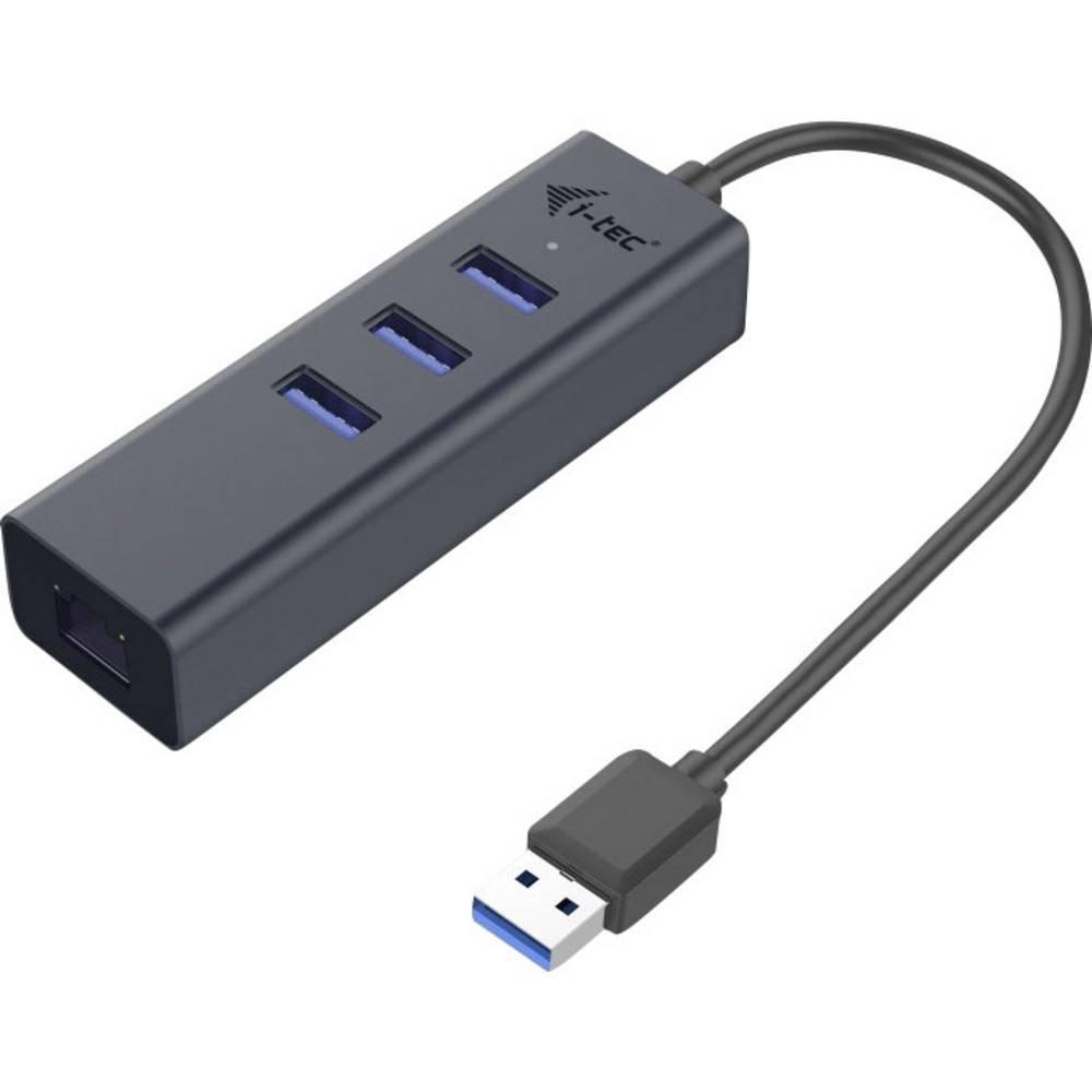 i-tec  USB 3 Metal 3-Port HUB mit Gigabit Ethernet Adapter 