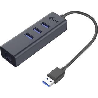 i-tec  USB 3 Metal 3-Port HUB mit Gigabit Ethernet Adapter 