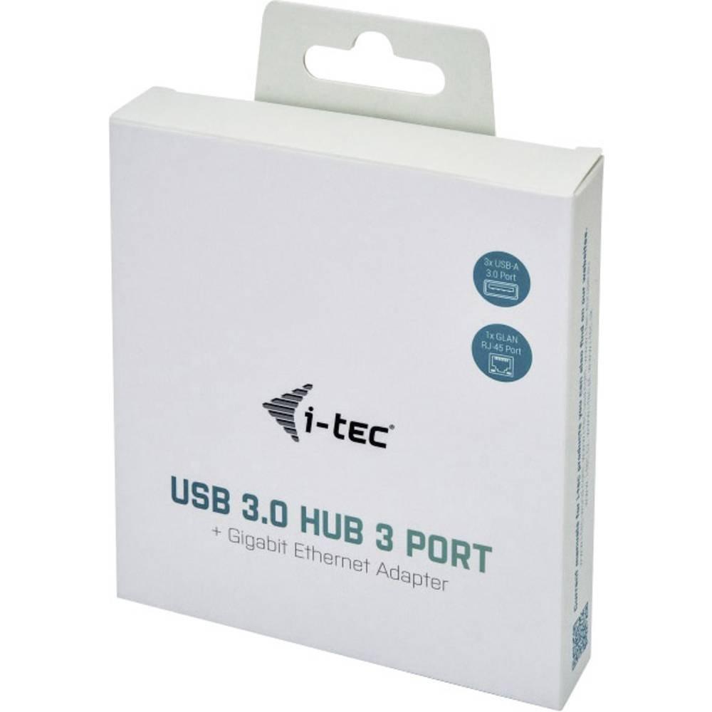 i-tec  USB 3 Metal 3-Port HUB mit Gigabit Ethernet Adapter 