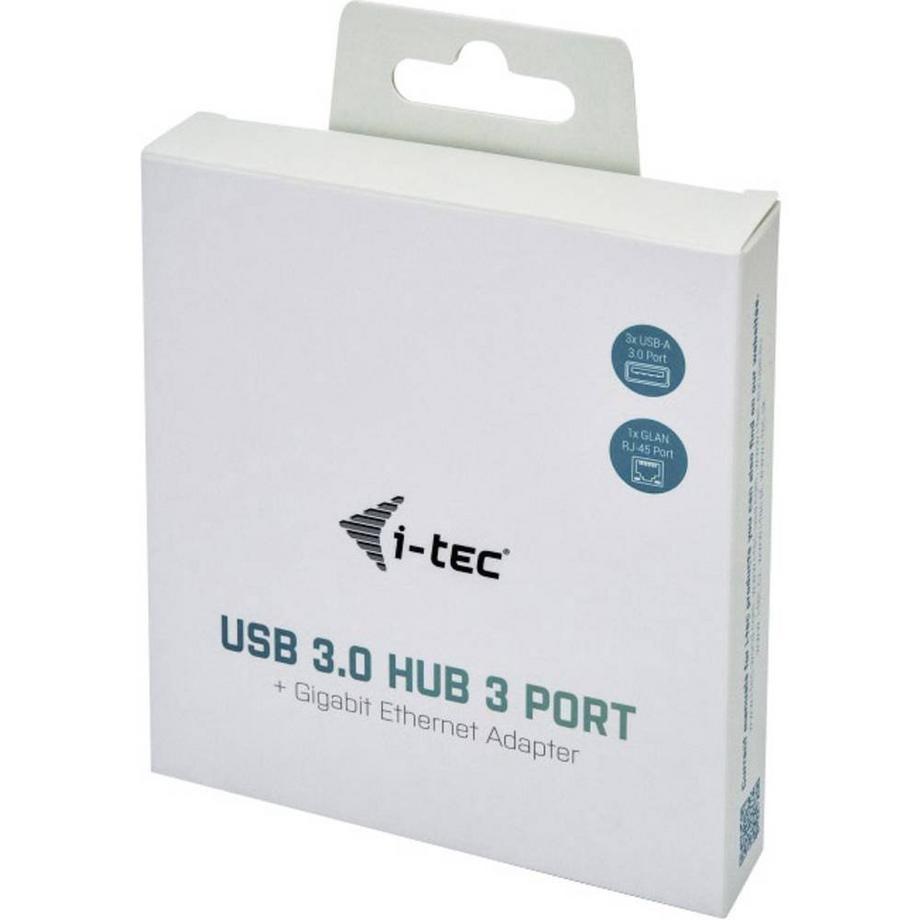 i-tec  USB 3 Metal 3-Port HUB mit Gigabit Ethernet Adapter 