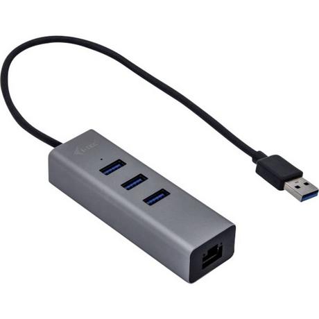 i-tec  USB 3 Metal 3-Port HUB mit Gigabit Ethernet Adapter 