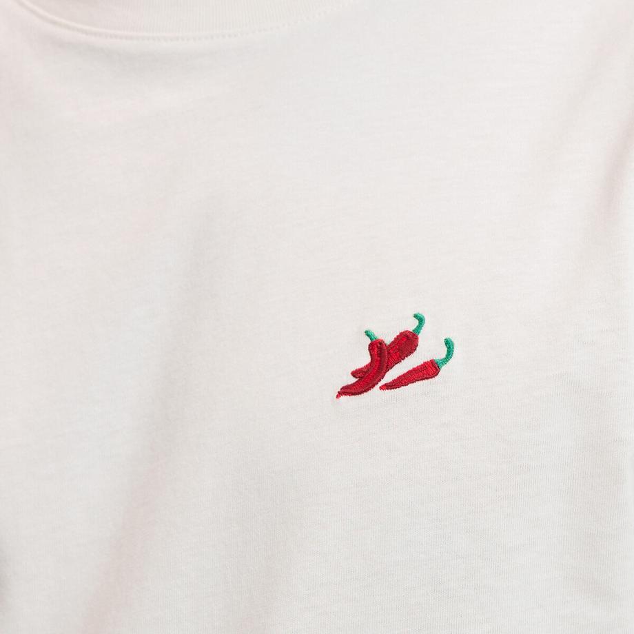 La Redoute Collections T-Shirt Regular Fit con Peperoncino Ricamato  