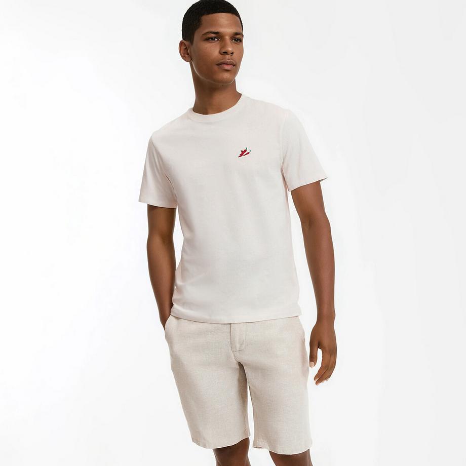 T-Shirt Regular Fit mit aufgestickter Chili-Schote