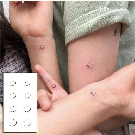 Henna Tattoo Schweiz  Sticker Sourire I Faux Tatouage 