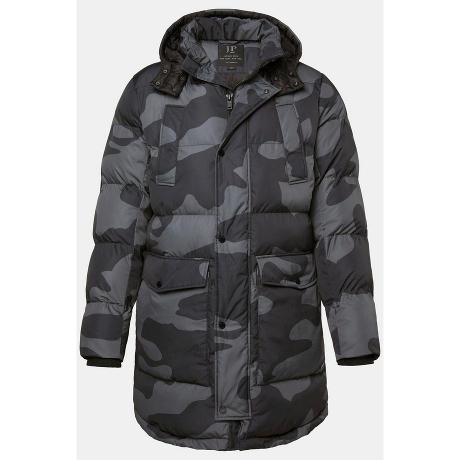 JP1880 Camouflage Stepp-Parka mit Kapuze und Taillen-Tunnelzug  