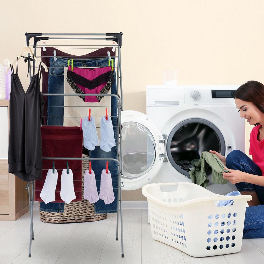 Northix  Klappbarer Wäscheständer 