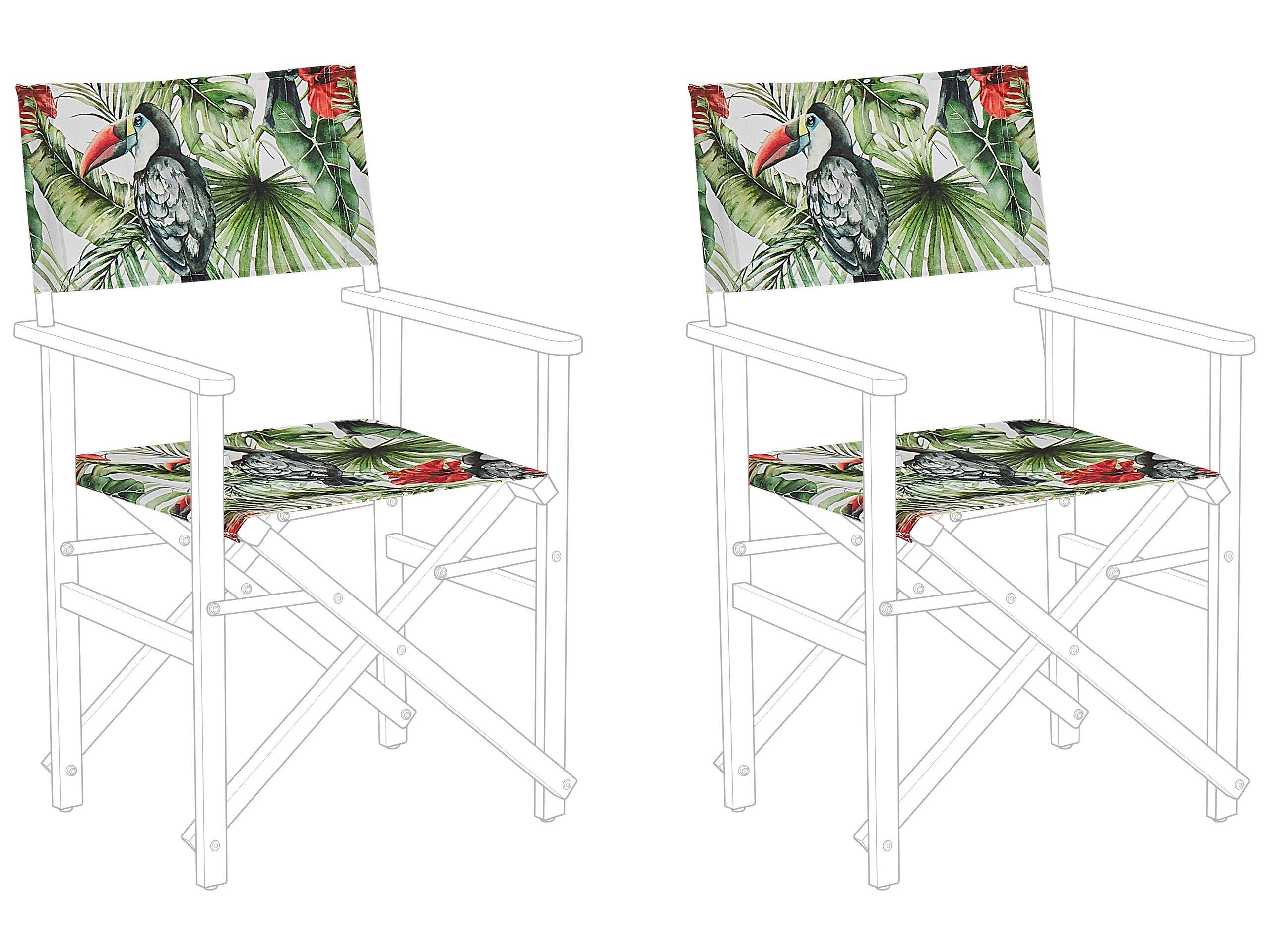 Beliani  Lot de 2 tissus de remplacement pour chaises de jardin en Polyester Moderne CINE 