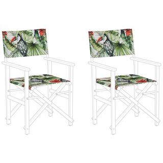 Beliani  Lot de 2 tissus de remplacement pour chaises de jardin en Polyester Moderne CINE 