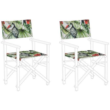 Beliani  Lot de 2 tissus de remplacement pour chaises de jardin en Polyester Moderne CINE 