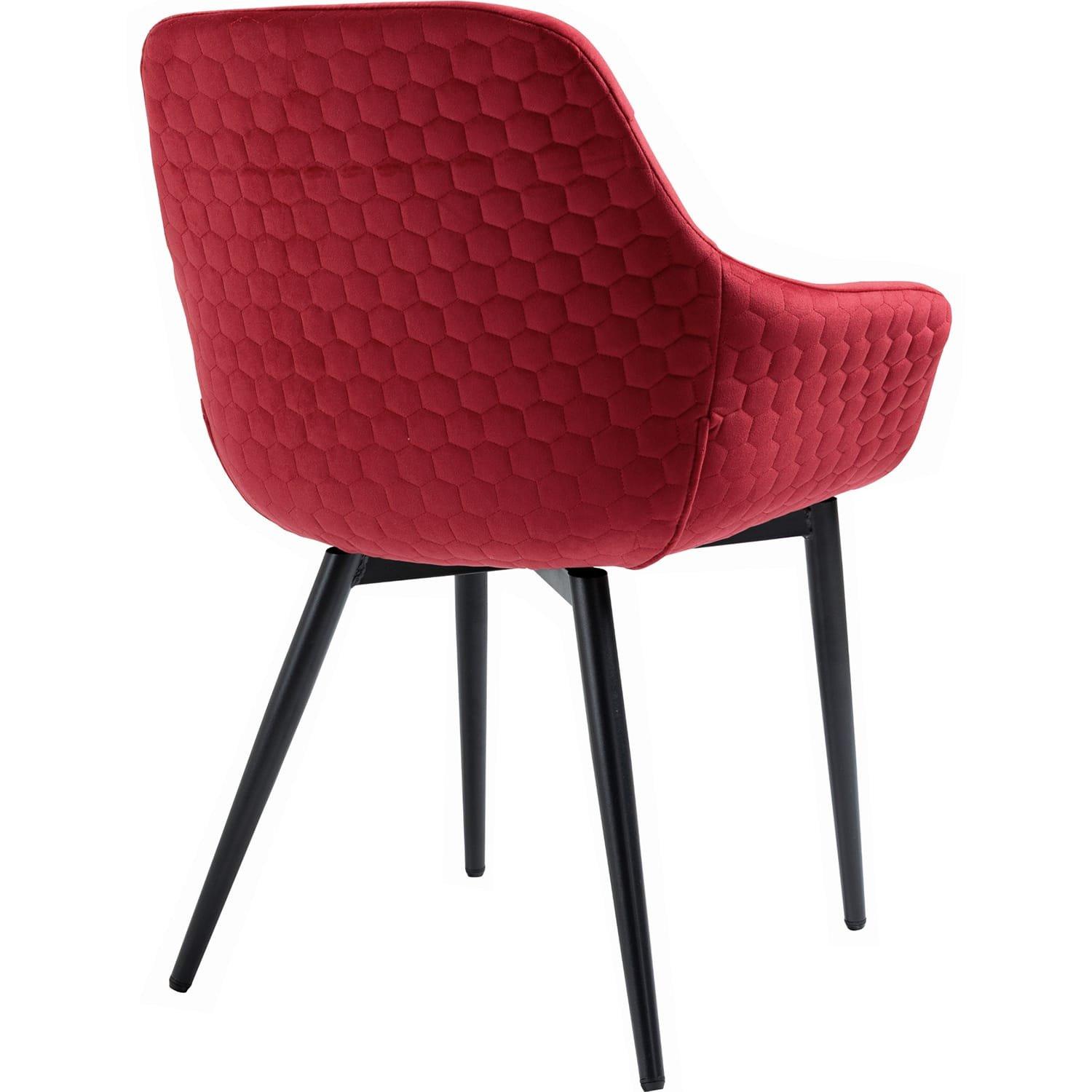 mutoni Fauteuil velours rouge  