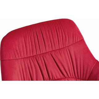 mutoni Chaise avec accoudoirs velours rouge  