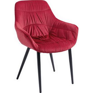 mutoni Fauteuil velours rouge  