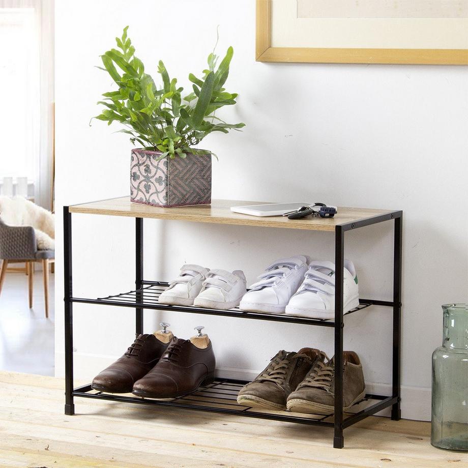 Calicosy Regal für Schuhe mit 3 Regalebenen  