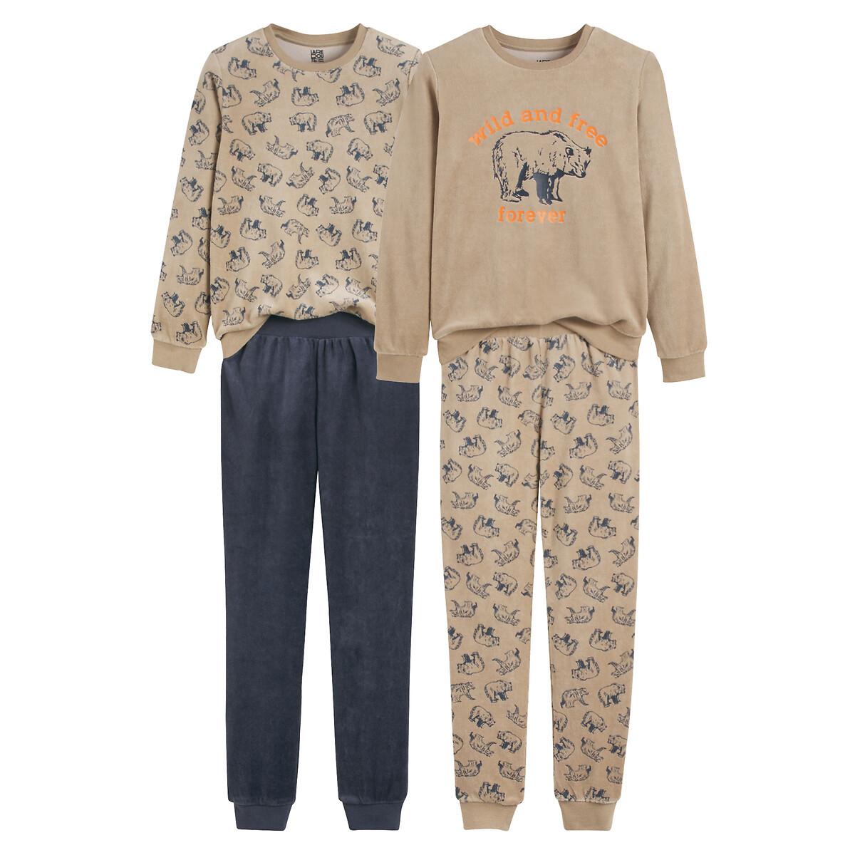 La Redoute Collections  2er-Pack Samt-Pyjamas  Bär 