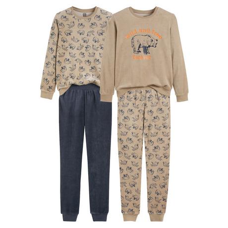 La Redoute Collections  2er-Pack Samt-Pyjamas  Bär 