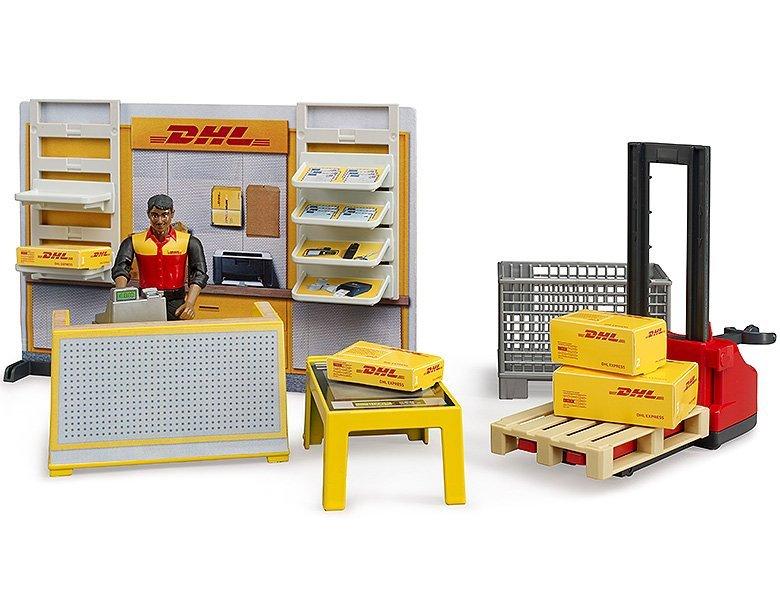 bruder  DHL Shop mit Handhubstapler 