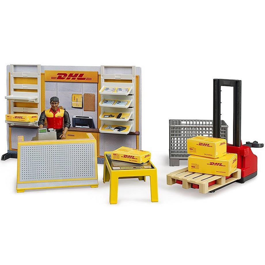 bruder  DHL Shop mit Handhubstapler 