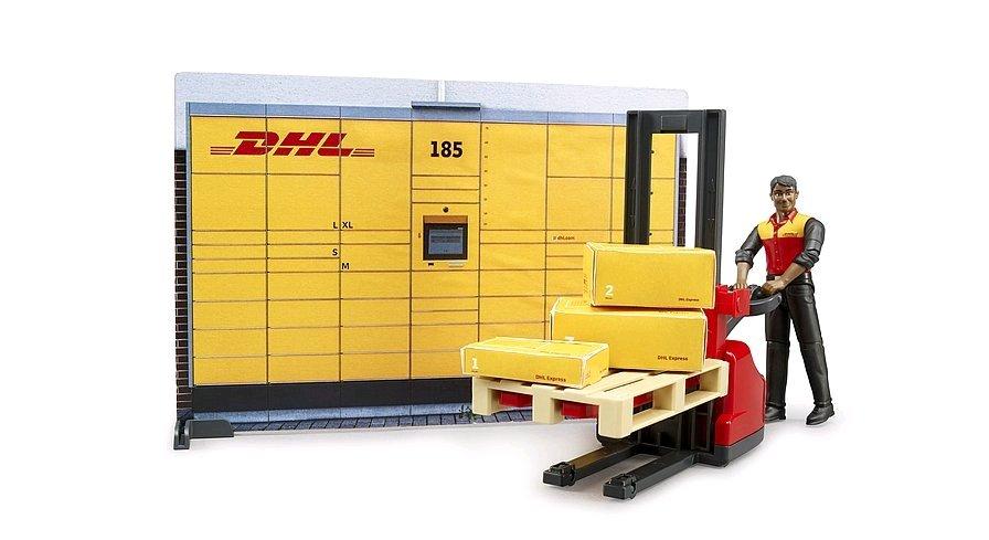 bruder  DHL Shop mit Handhubstapler 