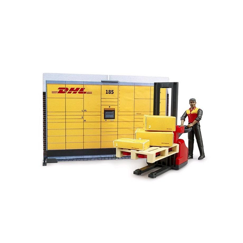bruder  DHL Shop mit Handhubstapler 