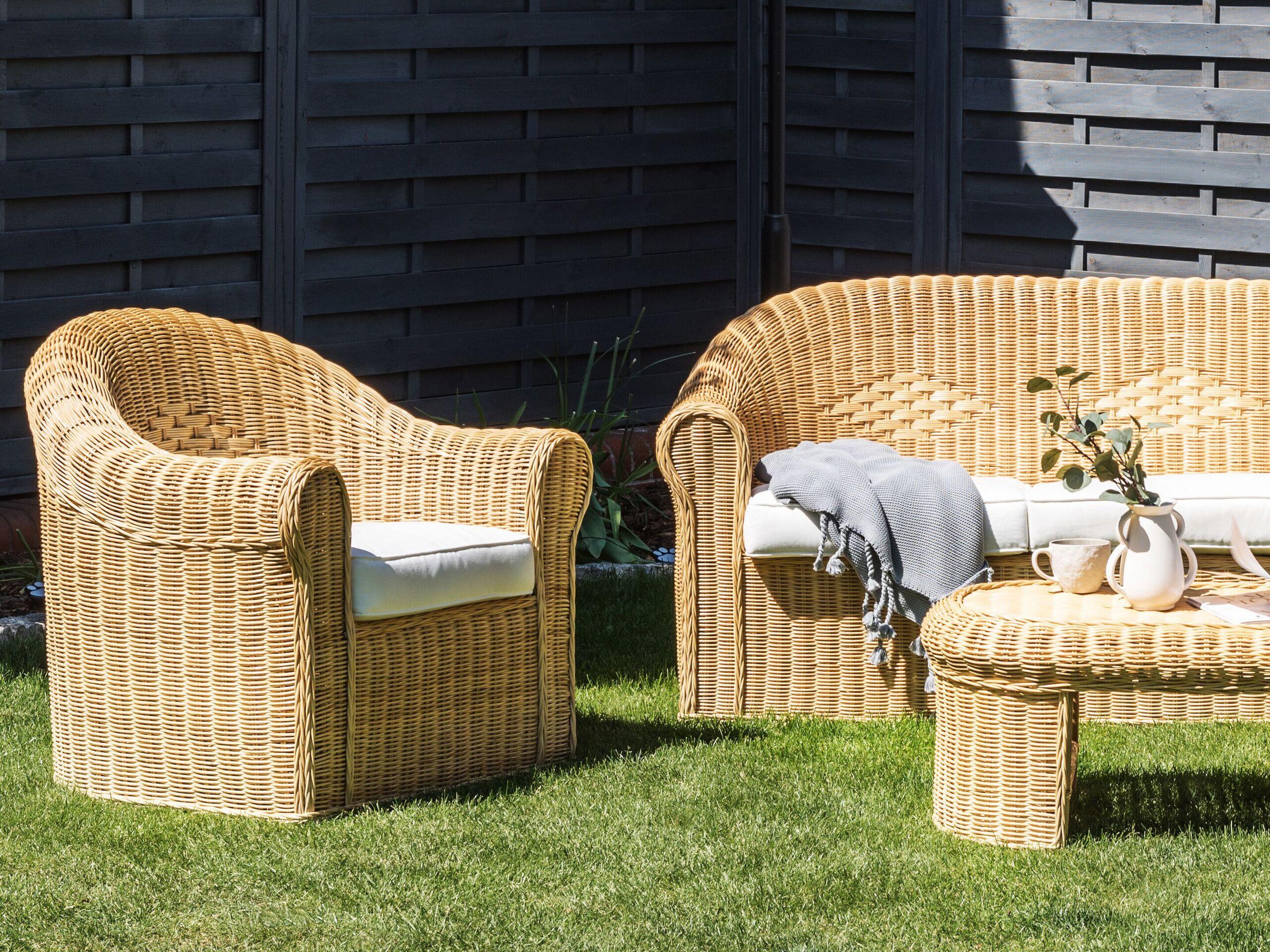 Beliani Fauteuil de jardin en Rotin Boho LIVADEIA  