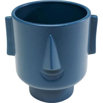 Vaso Faccia blu 12