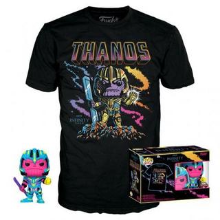 Funko  MARVEL: BLACK LIGHT - POP FUNKO & TEE BOX THANOS 9CM (T-SHIRT S) 