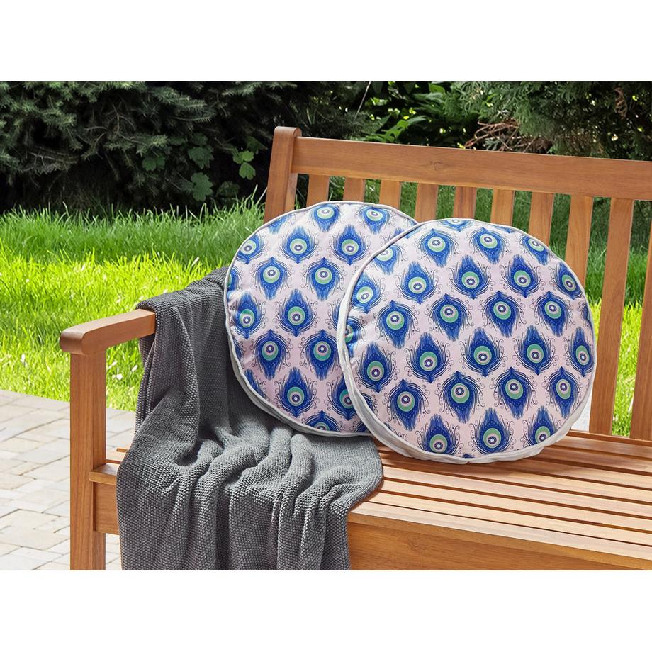 Beliani Lot de 2 coussins d'extérieur en Polyester Moderne CERIANA  