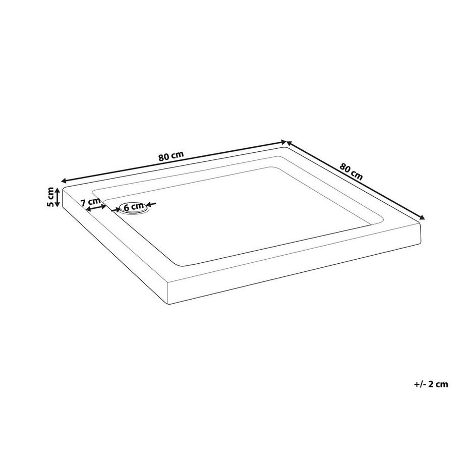 Beliani  Bac de douche en Matière synthétique  AMPAY 