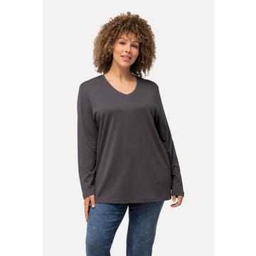 T-shirt coupe Relaxed Fit, col en V et manches longues