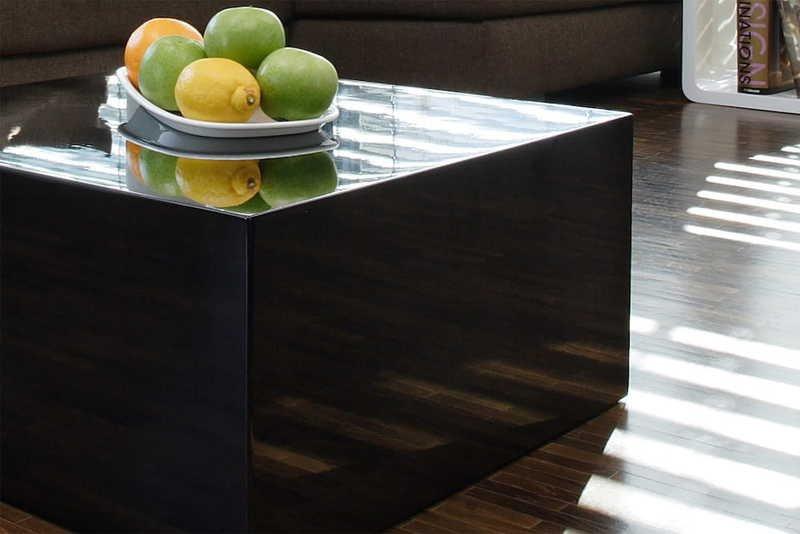 mutoni Table basse 60x60x30cm noir  