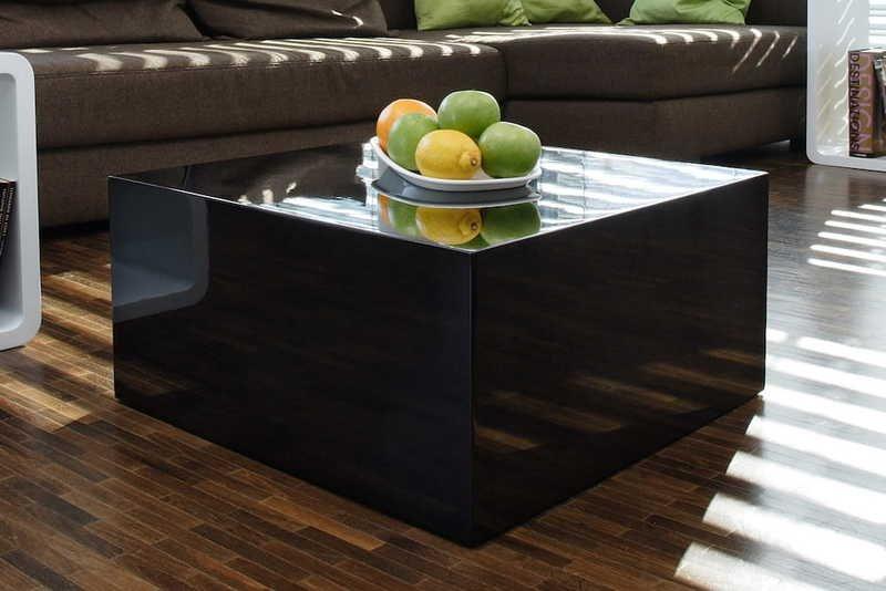 mutoni Table basse 60x60x30cm noir  