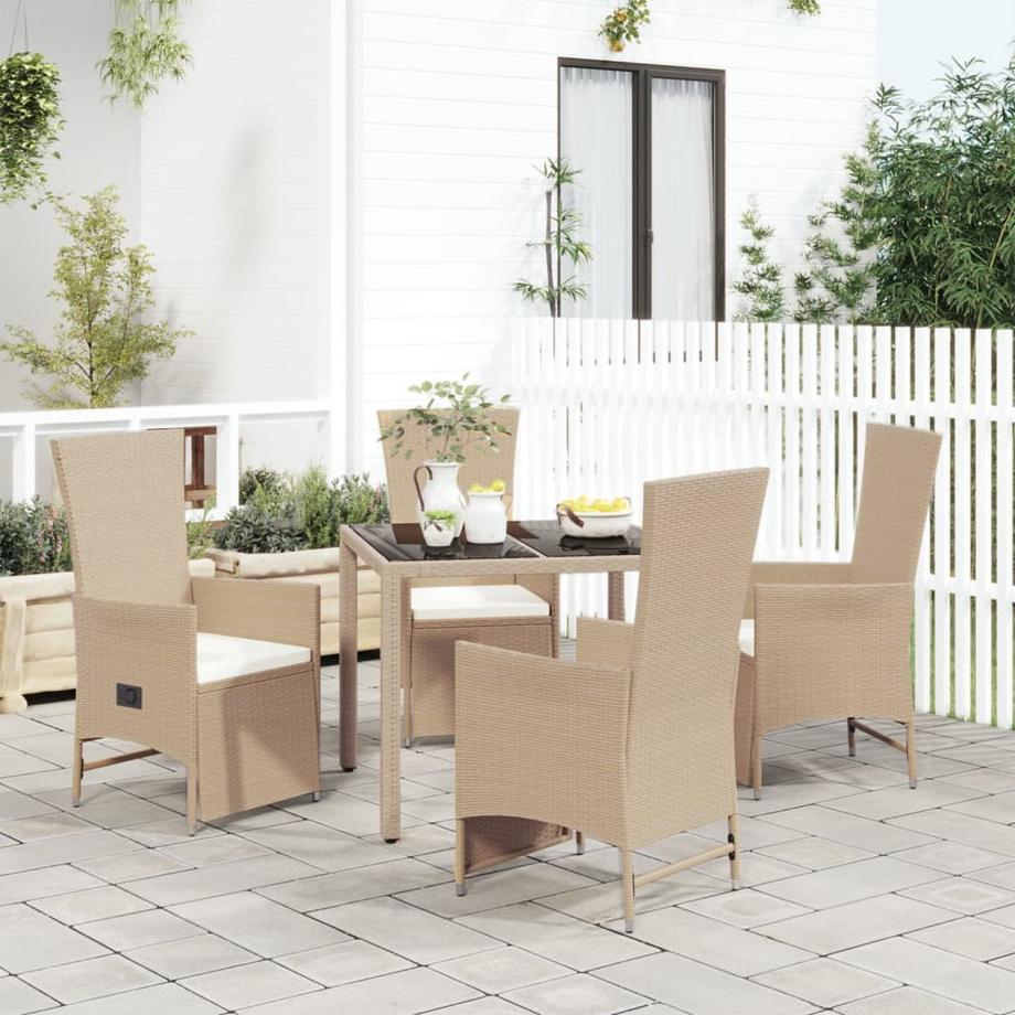 VidaXL set da pranzo da giardino Polirattan  