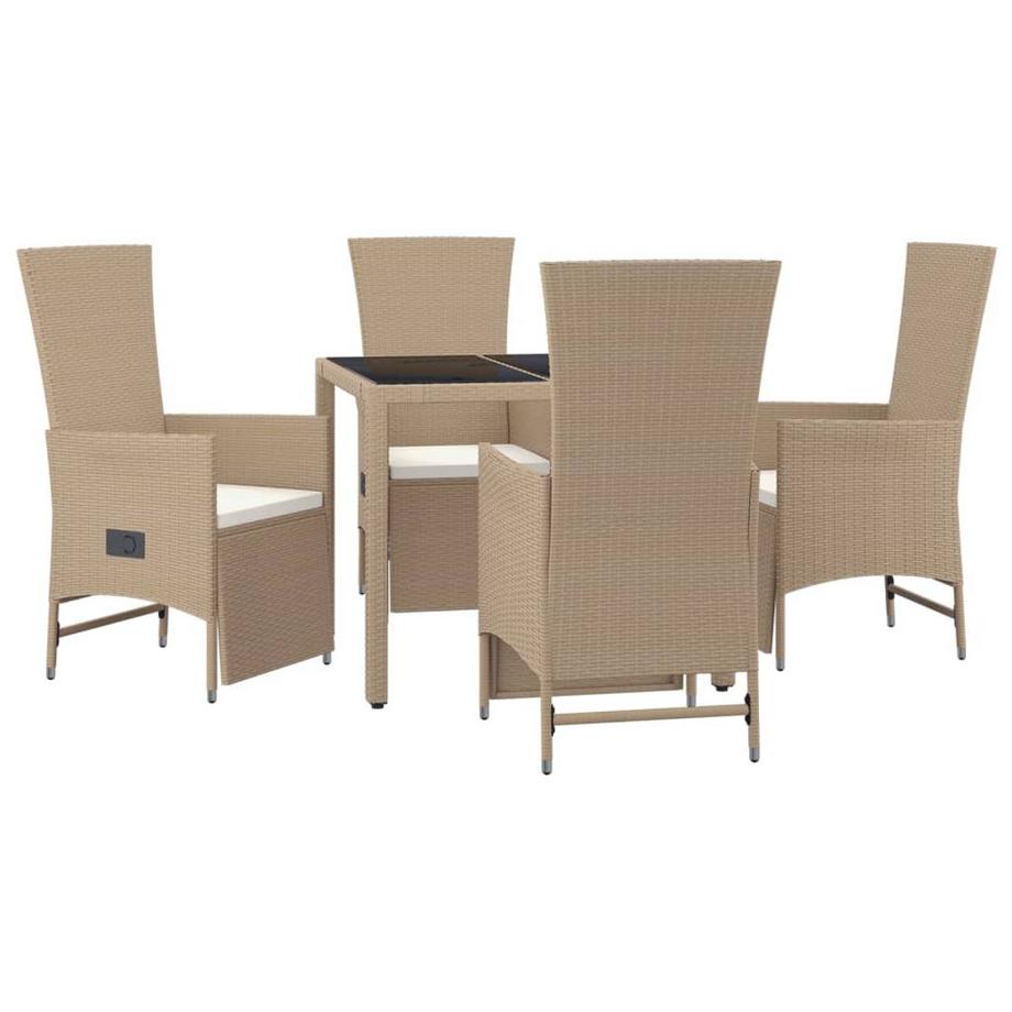 VidaXL set da pranzo da giardino Polirattan  