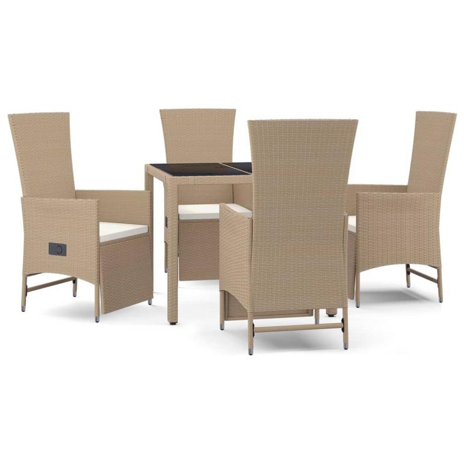 set da pranzo da giardino Polirattan