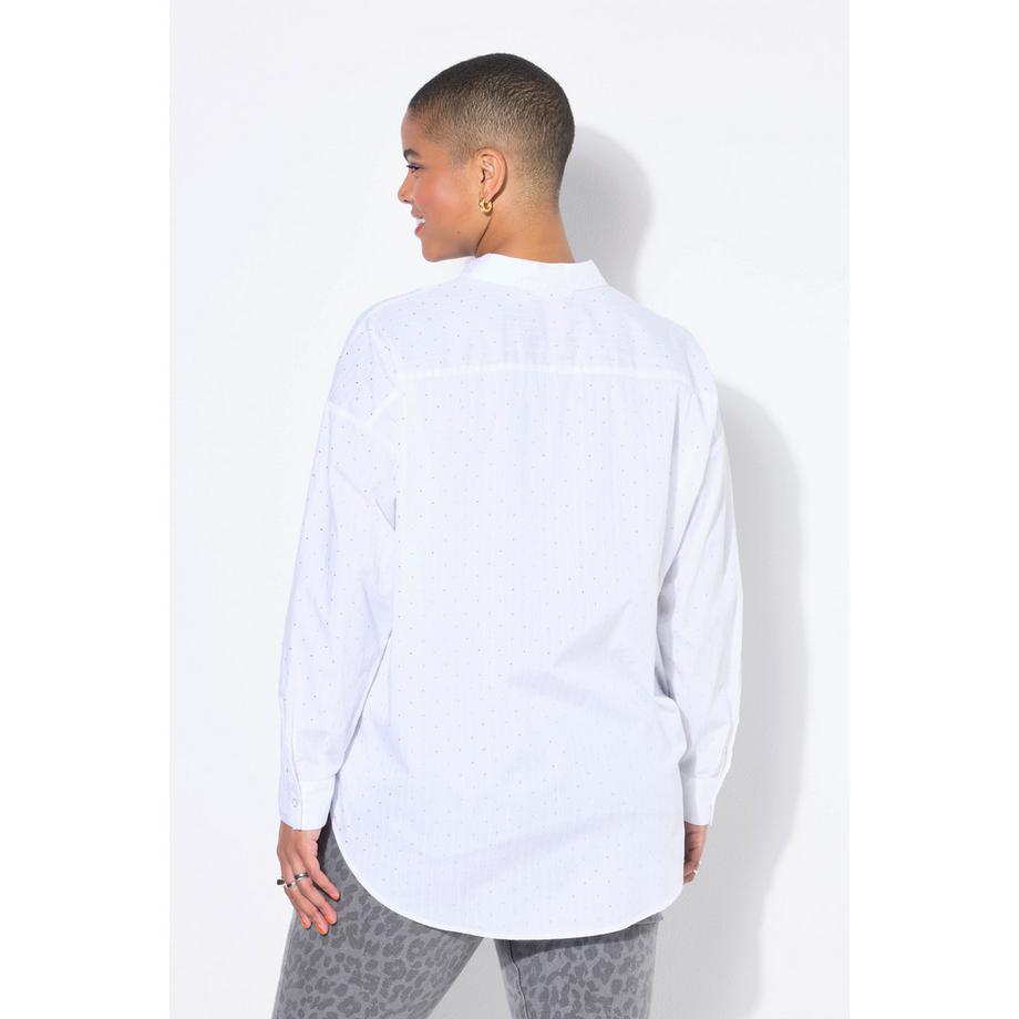 Studio Untold Camicia oversize a righe con brillantini  