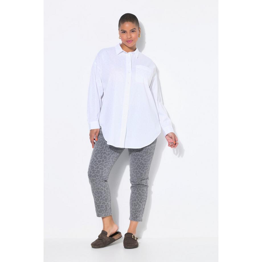 Studio Untold Camicia oversize a righe con brillantini  