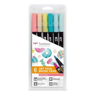 Tombow TOMBOW ABT Dual Brush Pen ABT-6P-4 Candy Colours 6 Stück  