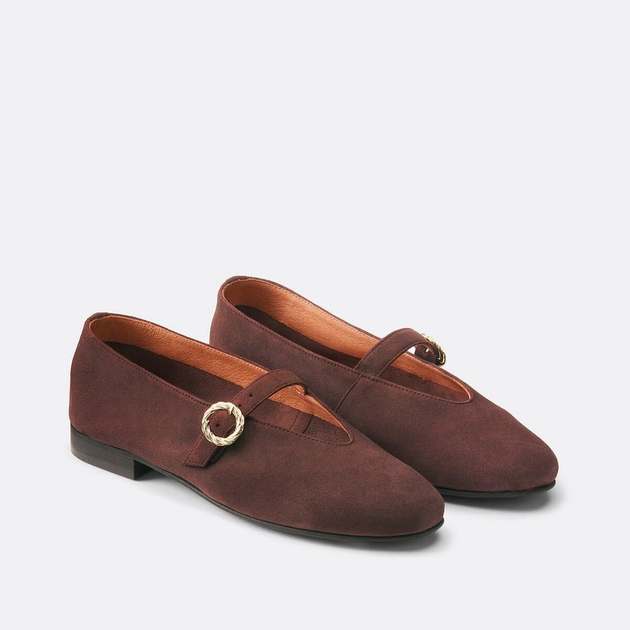 La Redoute Collections  Ballerinas aus Veloursleder 