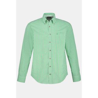 JP1880  Chemise à carreaux de tenue bavaroise traditionnelle - manches longues et col boutonné, coupe Modern Fit - jusqu'au 8 XL 