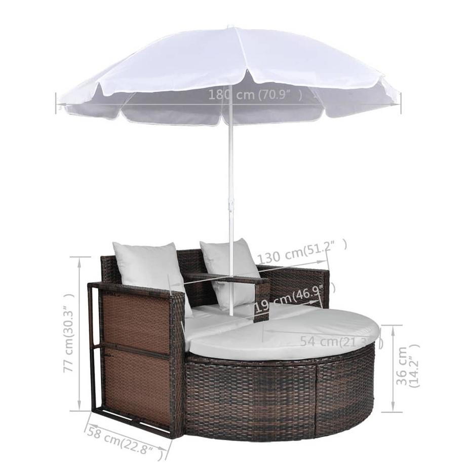 VidaXL Gartenstuhl poly-rattan  
