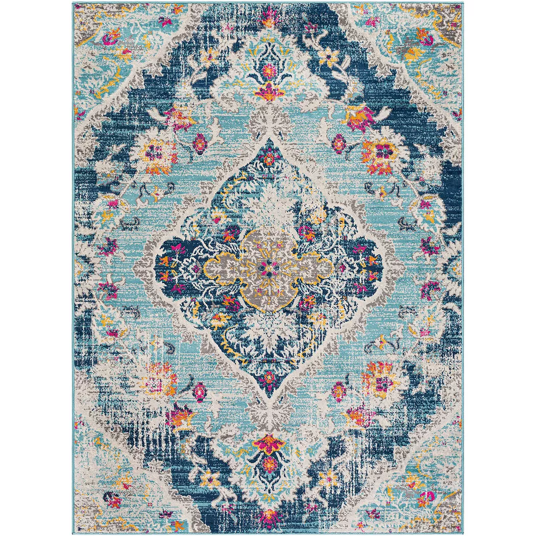 LIVABLISS - Vintage Orient-Teppich ROMY, 110X130CM, Blau