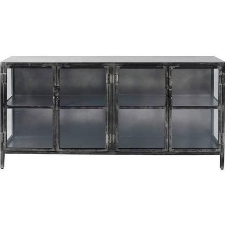 mutoni Buffet Rift Metal 4 portes Gun metal  