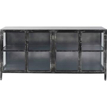 Buffet Rift métal 4 portes Gun metal