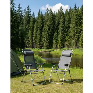 Beliani Gartenstuhl 2er Set aus Aluminium Modern ASINE  