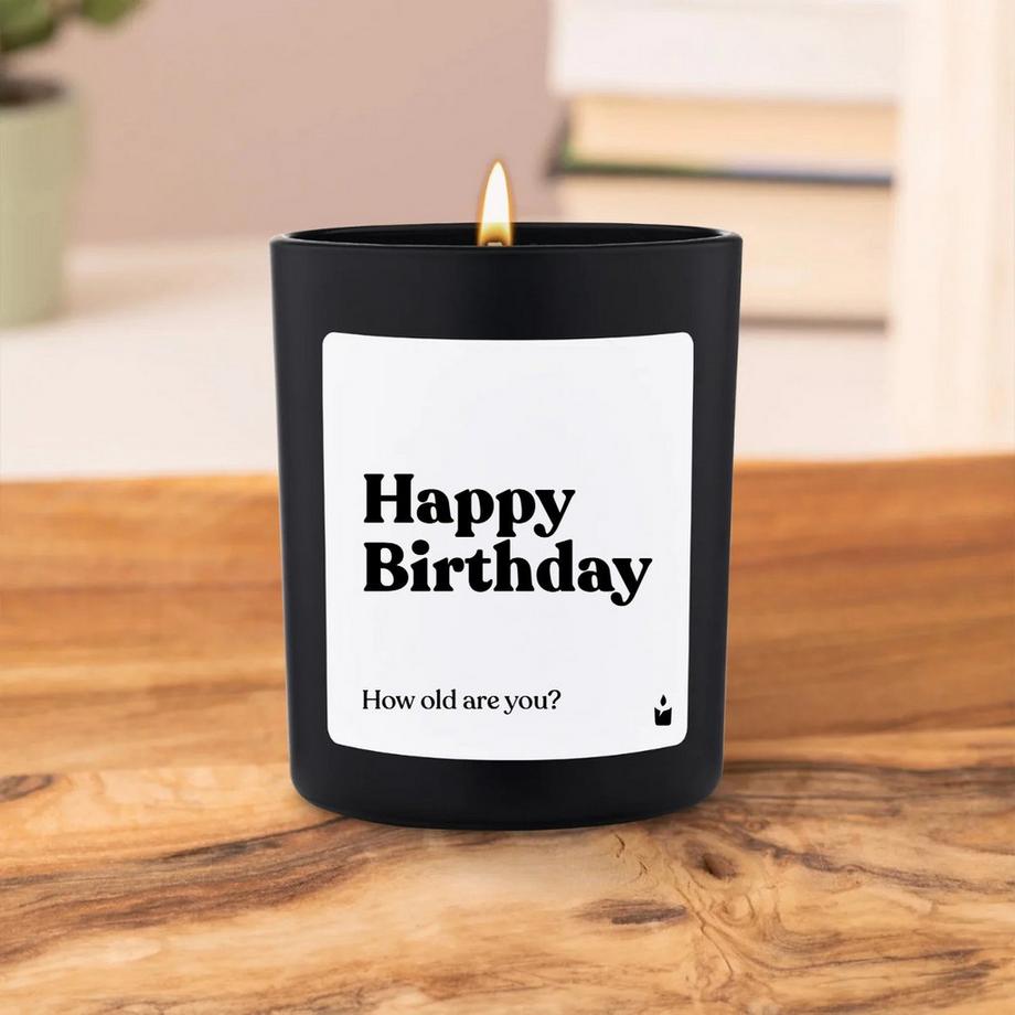 CandleHand Duftkerze Flowery Happy Birthday - How old are you?  
